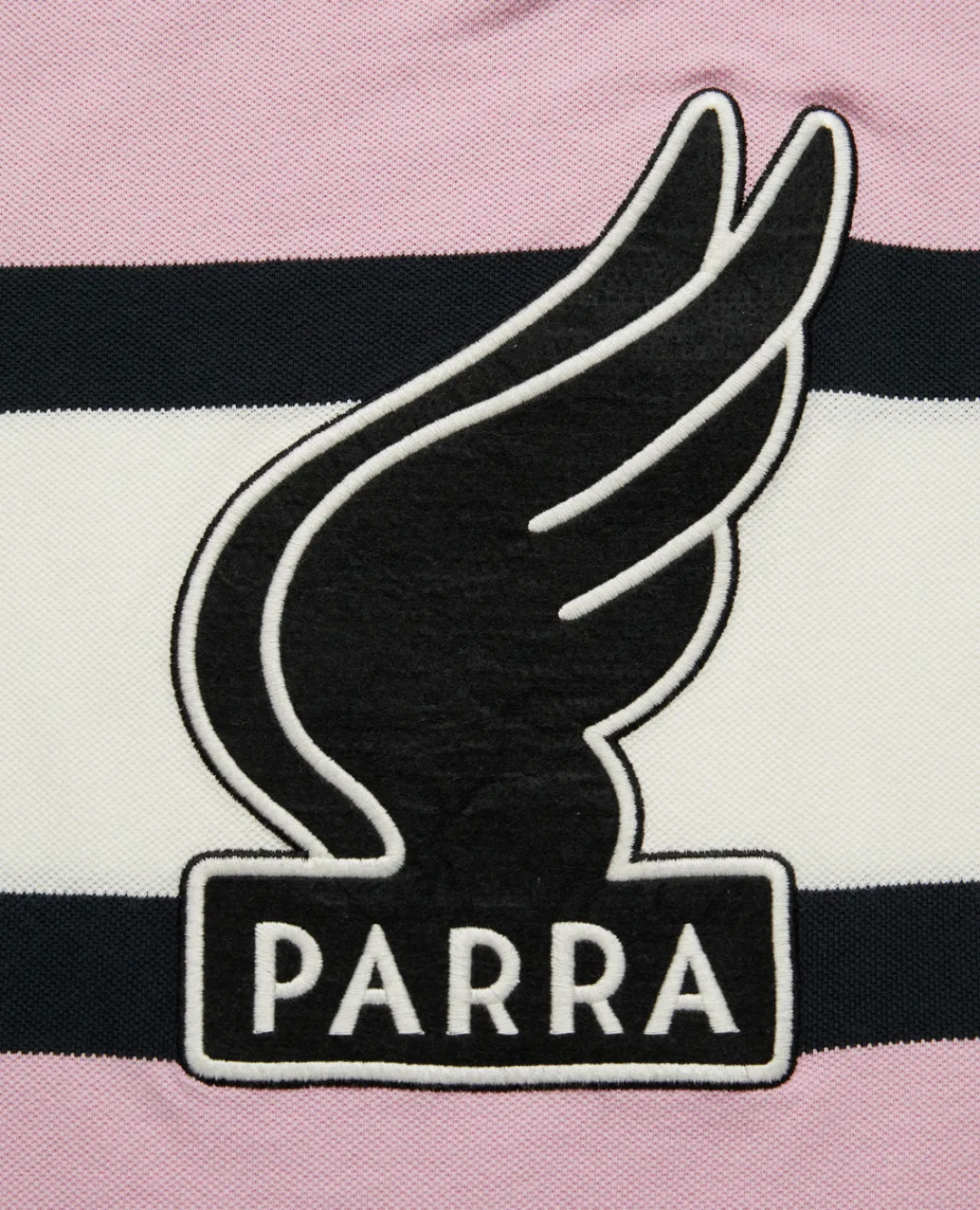 byParra Winged Logo Polo Shirt (Pink/Off White)