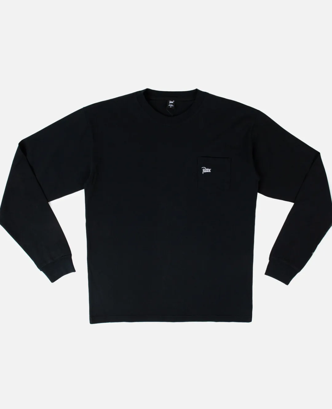 * Patta Basic Washed Pocket Longsleeve T-Shirt (Black)