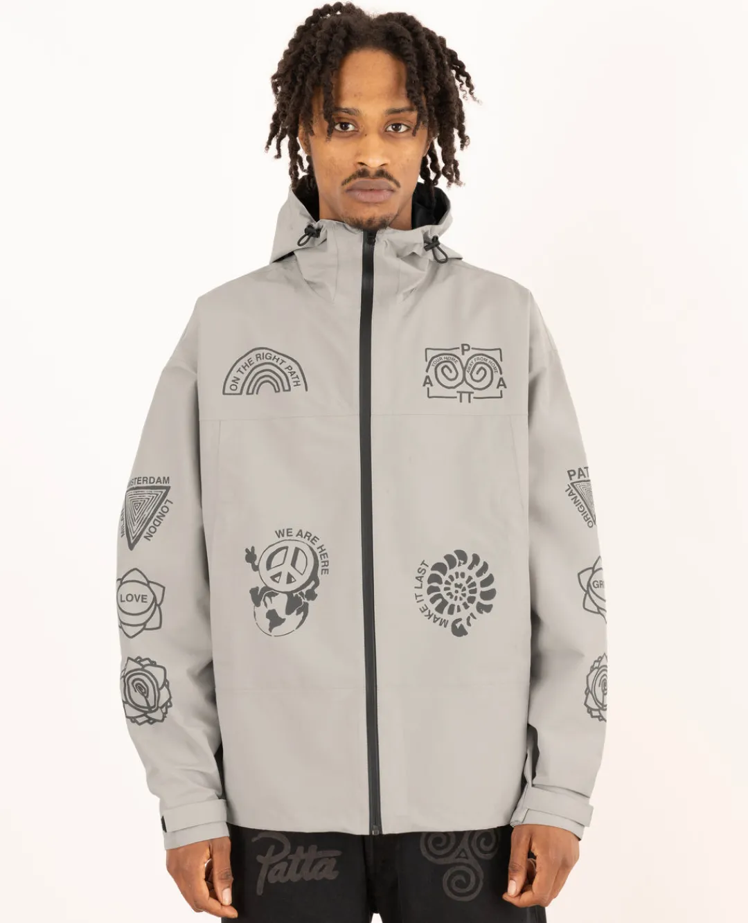 * Patta Waterproof Reflective Shell Jacket (Flint Gray)